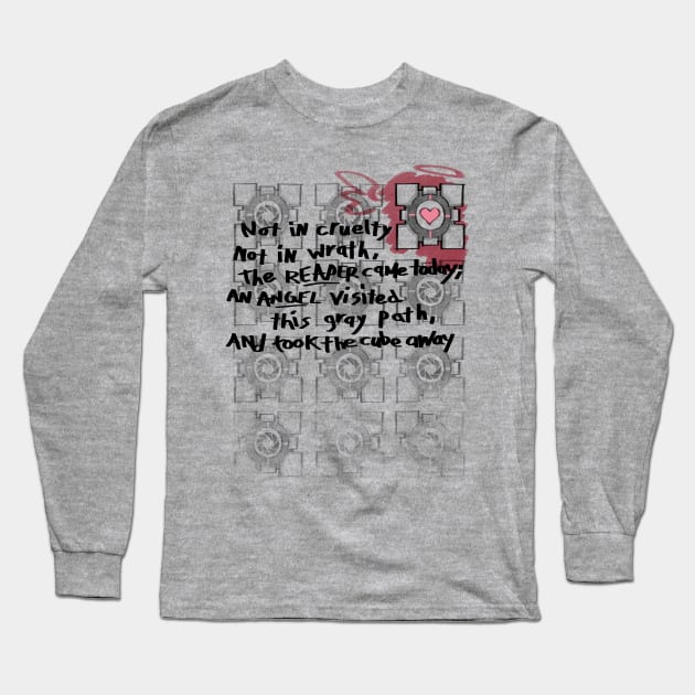 Companion Cube graffiti Long Sleeve T-Shirt by NakaCooper